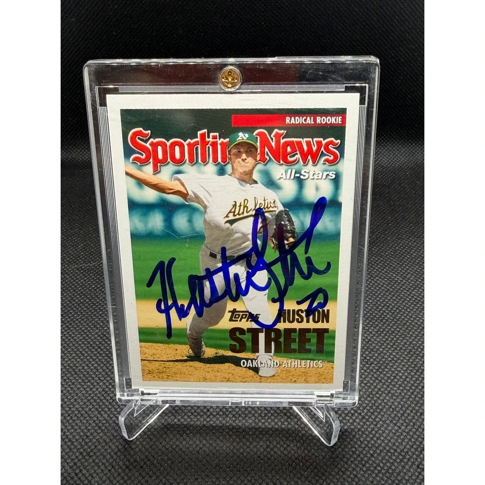 Huston Street Signed 2005 Topps Sporting News Radical Rookie Card Oakland A's